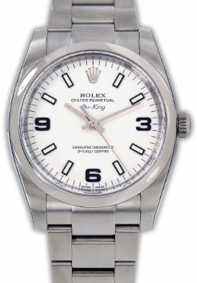 Rolex Air King 114200 White Dial 2014